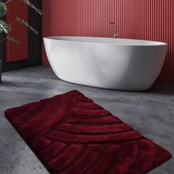 Covoras de baie, Chilai, Alya, 70x120 cm, Fibre acrilice, Cireasa imagine