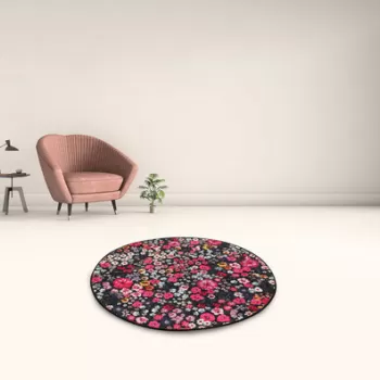 Covoras de baie, Chilai, Antoryum Circle Djt 100, Poliester, Multicolor imagine