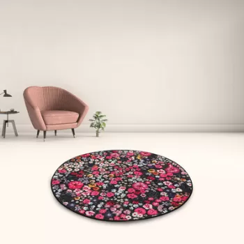 Covoras de baie, Chilai, Antoryum Circle Djt 160, Poliester, Multicolor imagine