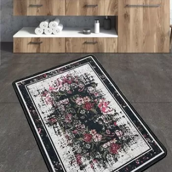 Covoras de baie, Chilai, Arrosa, 70x120 cm, Poliester, Multicolor imagine