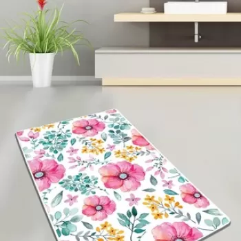 Covoras de baie, Chilai, Azalea (80 x 100), 80x100 cm, Poliester, Multicolor imagine