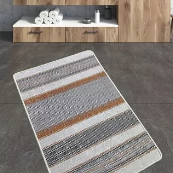 Covoras de baie, Chilai, Benver, 70x120 cm, Poliester, Multicolor imagine