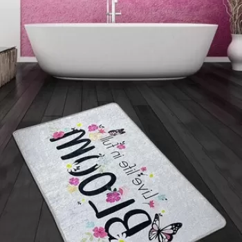 Covoras de baie, Chilai, Bloom Djt (70 x 120), 70x120 cm, Poliester, Multicolor imagine