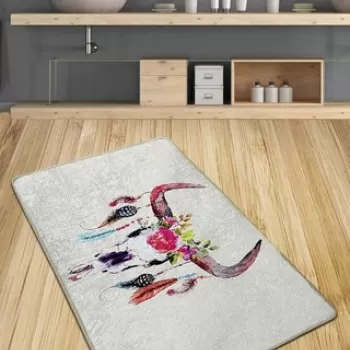 Covoras de baie, Chilai, Cervo Djt (70 x 120), 70x120 cm, Poliester, Multicolor imagine