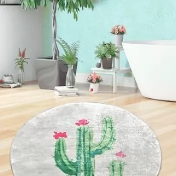 Covoras de baie, Chilai, Fiore DJT Cap, bej/verde imagine