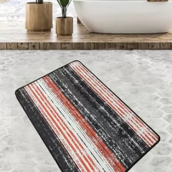 Covoras de baie, Chilai, Flang, 70x120 cm, Poliester, Multicolor imagine