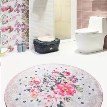 Covoras de baie, Chilai, Florens (140), Catifea, Multicolor imagine