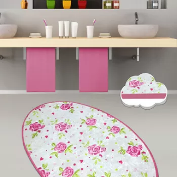 Covoras de baie, Chilai, Frezya (70 x 120), 70x120 cm, Catifea, Multicolor imagine