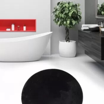 Covoras de baie, Chilai, Havai, Fibre acrilice, Negru imagine