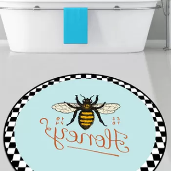 Covoras de baie, Chilai Home, Apidae Djt (200 cm), Poliester, Multicolor imagine