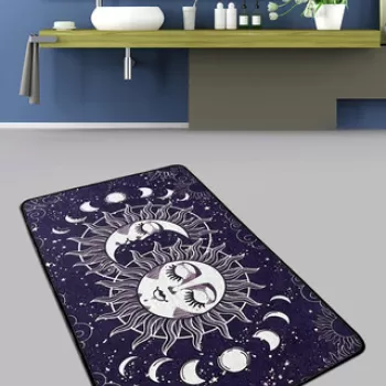 Covoras de baie, Chilai Home, Aten Djt (80 x 100), 80x100 cm, Poliester, Multicolor imagine