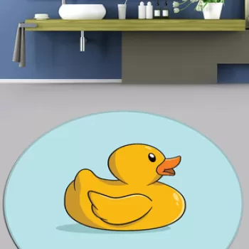 Covoras de baie, Chilai Home, Canard Djt (80 cm), Poliester, Multicolor imagine