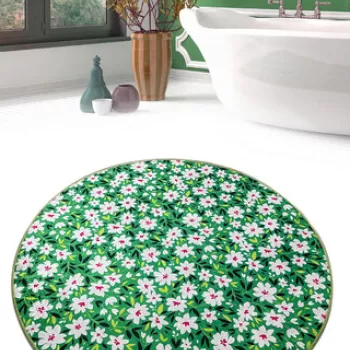 Covoras de baie, Chilai Home, Cladant Djt (120 cm), Poliester, Multicolor imagine