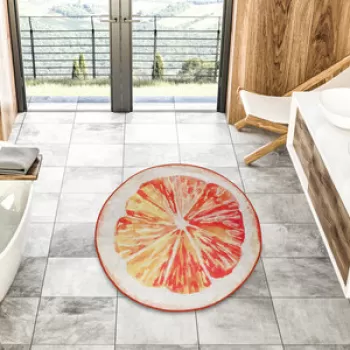 Covoras de baie, Chilai Home, Greyfurt Djt (140 cm), Poliester, Multicolor imagine