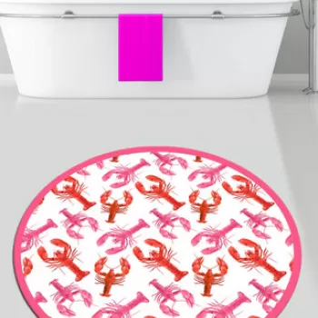 Covoras de baie, Chilai Home, Homard Djt (120 cm), Poliester, Multicolor imagine