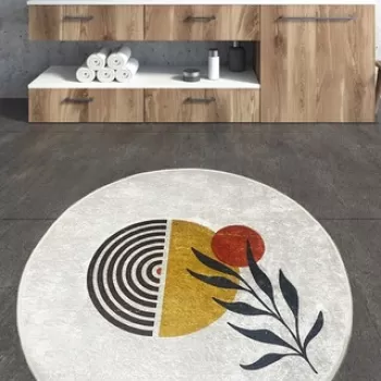 Covoras de baie, Chilai Home, Le Soleil, Poliester, Multicolor imagine