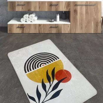 Covoras de baie, Chilai Home, Le Soleil, Poliester, Multicolor imagine