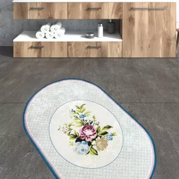 Covoras de baie, Chilai Home, Lous, Poliester, Multicolor imagine