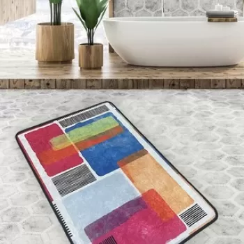 Covoras de baie, Chilai Home, Milora, Poliester, Multicolor imagine
