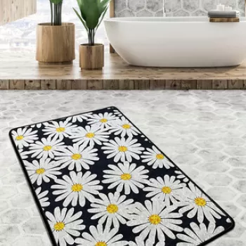 Covoras de baie, Chilai Home, Primula Djt (80 x 100), 80x100 cm, Poliester, Multicolor imagine