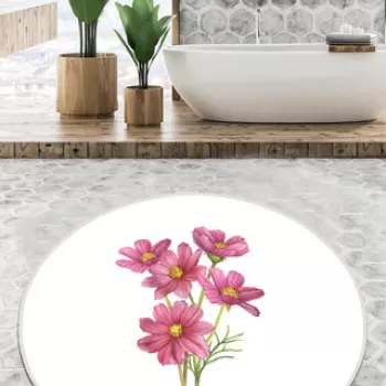 Covoras de baie, Chilai Home, Sitivo Djt, Poliester, Alb imagine