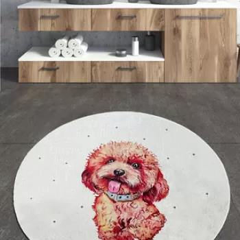 Covoras de baie, Chilai Home, Terrier Djt (120 cm), Poliester, Multicolor imagine