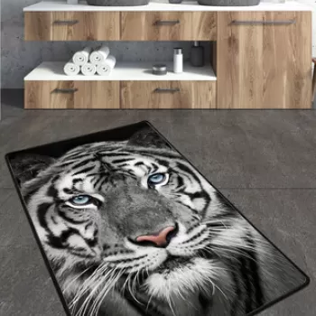Covoras de baie, Chilai, Hunter Djt 70x120, 70x120 cm, Poliester, Multicolor imagine