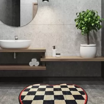 Covoras de baie, Chilai, Kate (140), Catifea, Multicolor imagine