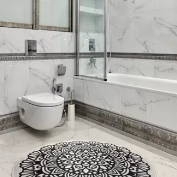 Covoras de baie, Chilai, Kozzy (140), Catifea, Multicolor imagine