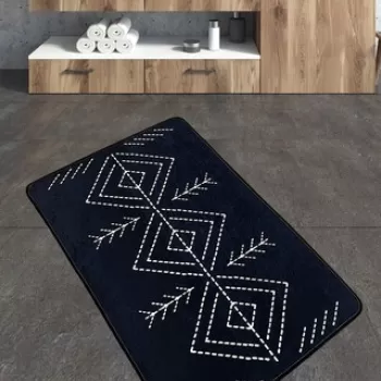 Covoras de baie, Chilai, Lau, 70x120 cm, Poliester, Multicolor imagine