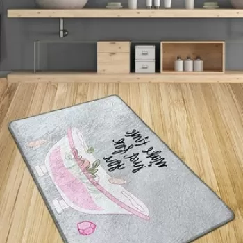 Covoras de baie, Chilai, Make Time Djt (70 x 120), 70x120 cm, Poliester, Multicolor imagine