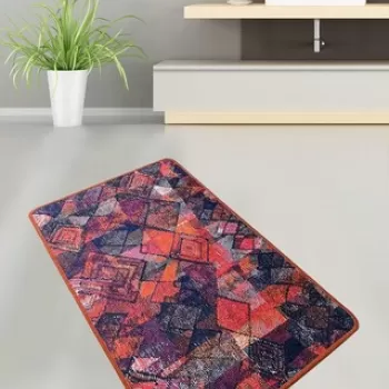 Covoras de baie, Chilai, Monica, 70x120 cm, Poliester, Multicolor imagine