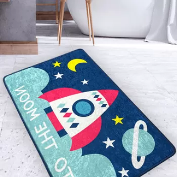 Covoras de baie, Chilai, Namoon, 70x120 cm, Poliester, Multicolor imagine