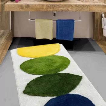 Covoras de baie, Chilai, Orela, 70x120 cm, Fibre acrilice, Multicolor imagine