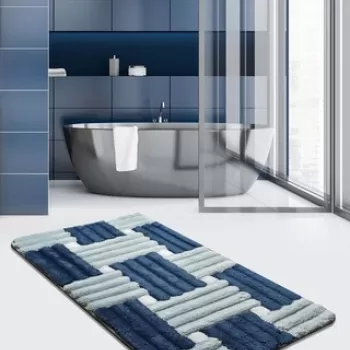 Covoras de baie, Chilai, Piazza, 70x120 cm, Fibre acrilice, Multicolor imagine