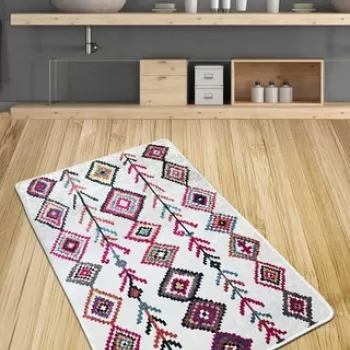 Covoras de baie, Chilai, Raje Djt (80 x 100), 80x100 cm, Poliester, Multicolor imagine