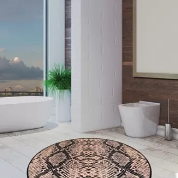 Covoras de baie, Chilai, Snake (140), Catifea, Multicolor imagine