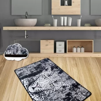 Covoras de baie, Chilai, T?ger (70 x 120), 70x120 cm, Catifea, Multicolor imagine