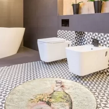 Covoras de baie, Chilai, Violeta DJT, multicolor imagine