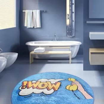 Covoras de baie, Chilai, Wow (140), Catifea, Multicolor imagine