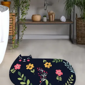 Covoras de baie, L'essentiel Maison, Cattest, Poliester, Multicolor imagine