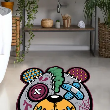 Covoras de baie, L'essentiel Maison, Injured Panda 100, Poliester, Multicolor imagine