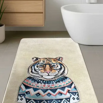 Covoras de baie, L'essentiel Maison, Logwe, 60x100 cm, Piatra imagine