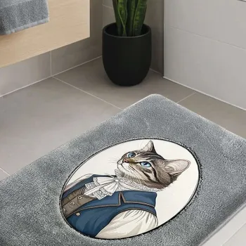 Covoras de baie, L'essentiel Maison, Modcat, 60x100 cm, Fumuriu imagine