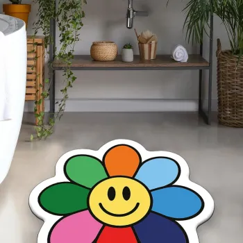 Covoras de baie, L'essentiel Maison, Smiling 100, Poliester, Multicolor imagine