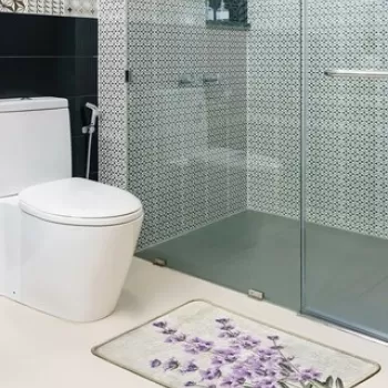 Covoras de baie Lavander, Chilai, 40x60 cm, multicolor imagine