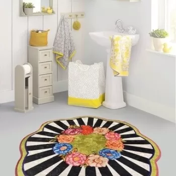 Covoras de baie Loan, Chilai, O140 cm, multicolor imagine