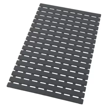 Covoras de baie, Wenko, Arinos Grey, 40 x 63 x 0.6 cm, plastic, gri imagine