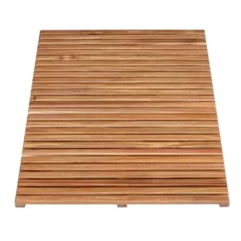 Covoras de baie, Wenko, Duckboard, 55 x 85 cm, lemn de salcam, maro imagine