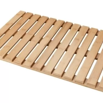 Covoras de baie, Wenko, Duckboard Indoor & Outdoor Bamboo, 40 x 60 cm, bambus, maro imagine